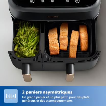 🍟 Airfryer PHILIPS Série 3000 ✨ Grande Capacité 9L avec Double Panier – Cuisson Rapide & Sans Huile 🌱 | Idéal pour Familles & Repas Croquants! 🥘🔥