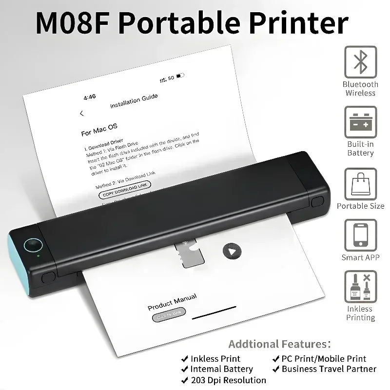 ✨🌐 Compacte Wireless Printer | Perfect voor Mobiel & Laptop 📱